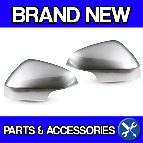 For Volvo V70 II (07-08) Matt Chrome Wing Door Mirror Back Cover Casings (Pair)
